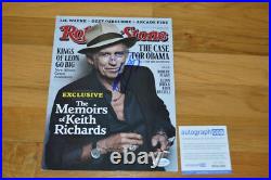 ROLLING STONES Keith Richards Signed Rolling Stone Magazine 2010 AUTOGRAPH COA