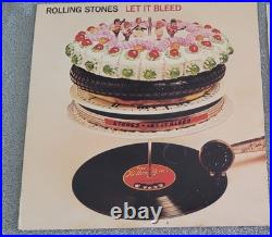 ROLLING STONES LET IT BLEED Limited SIGNED Lithograph With COA & Original Album
