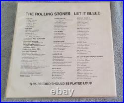ROLLING STONES LET IT BLEED Limited SIGNED Lithograph With COA & Original Album