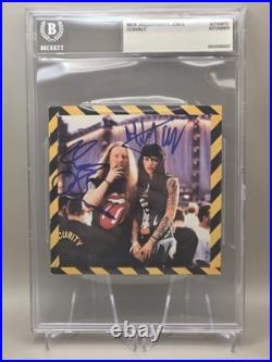 ROLLING STONES MICK JAGGER signed autographed NO SECURITY CD COVER BECKETT BAS
