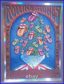 ROLLING STONES Poster Hackney Diamonds EMEK FOIL Signed Doodled AP #/25 Print