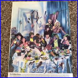 ROLLING STONES Richards Wyman & Watts Signed Magazine Page withJSA COA