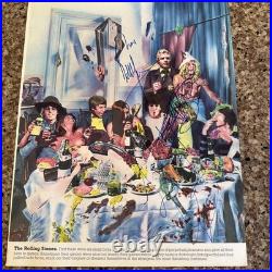 ROLLING STONES Richards Wyman & Watts Signed Magazine Page withJSA COA