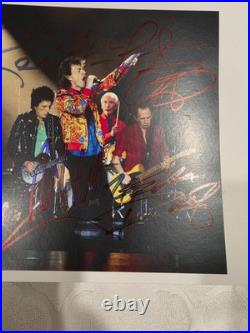 ROLLING STONES SIGNED Mick, Keith, WOODS, WATTS