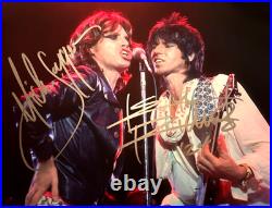ROLLING STONES Signed (Jagger Richards) 8x10 Authentic Original Autographs +COA