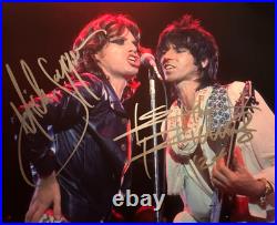ROLLING STONES Signed (Jagger Richards) 8x10 Authentic Original Autographs +COA
