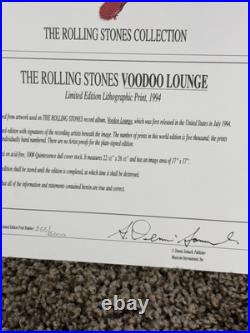 ROLLING STONES Signed Voodoo Lounge Limited Edition Lithograph