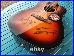 ROLLING STONES autograph guitare signed live MICK JAGGER, KEITH RICHARDS & RON
