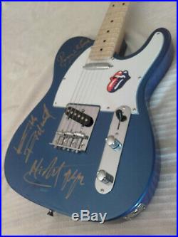 ROLLING STONES autograph telecaster no filter tour signed live MICK KEITH & RON