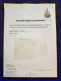 ROLLING STONES x5 AUTOGRAPHS 1960s WITH TRACKS AUTHENTICITY