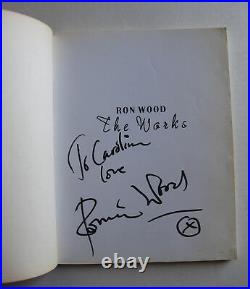 RON (RONNIE) WOOD Works 1987 AUTOGRAPHED First Edition BOOK Rolling Stones VG+