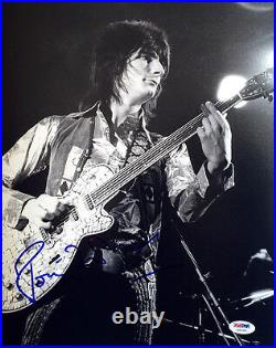 RON WOOD SIGNED AUTOGRAPHED 11x14 PHOTO VINTAGE THE ROLLING STONES PSA/DNA
