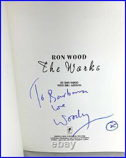 RON WOOD of THE ROLLING STONES signed THE WORKS Art Book softcover autographed