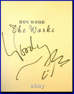RON WOOD of THE ROLLING STONES signed THE WORKS Art Book softcover autographed