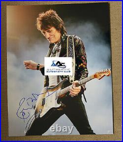 RONNIE WOOD AUTOGRAPH SIGNED 11x14 PHOTO ROLLING STONES COA