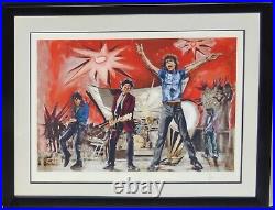 RONNIE WOOD BIGGER BANG RED HAND SIGNED ROLLING STONES Screenprint FRAMED