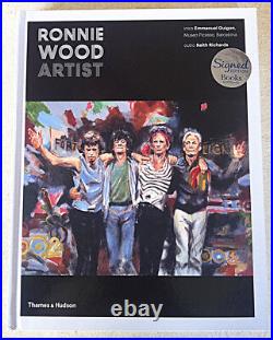 RONNIE WOOD HAND SIGNED NEW Mint HB 1st Edit The Rolling Stones NOT A BOOK PLATE