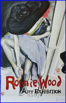 RONNIE WOOD Jo with Hat HAND SIGNED ROLLING STONES RON LITHOGRAPH