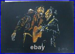 RONNIE WOOD Paint it black-Pretty beat up Keith + B. F. HAND SIGNED ROLLING STONES