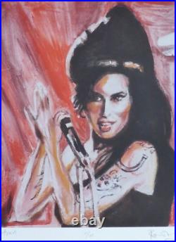 RONNIE WOOD ROLLING STONES AMY Winehouse HAND SIGNED COA