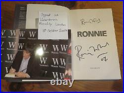 RONNIE WOOD'RONNIE' Signed Autobiography Autographed ROLLING STONES 2007 1st Ed