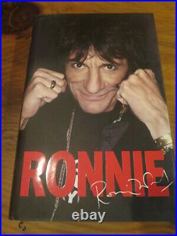 RONNIE WOOD'RONNIE' Signed Autobiography Autographed ROLLING STONES 2007 1st Ed