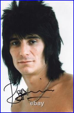 RONNIE WOOD SIGNED AUTOGRAPH 12 x 8 Photo IN PERSON ROLLING STONES Signing Detai
