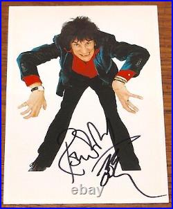 RONNIE WOOD SIGNED RANKIN POSTCARD With WOODY WOODPECKER ART ROLLING STONES UACC