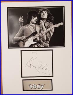 RONNIE WOOD Signed 16x12 Photo Display THE ROLLING STONES COA