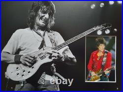 RONNIE WOOD Signed 16x12 Photo Display THE ROLLING STONES COA