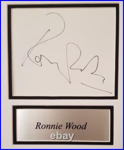 RONNIE WOOD Signed 16x12 Photo Display THE ROLLING STONES COA