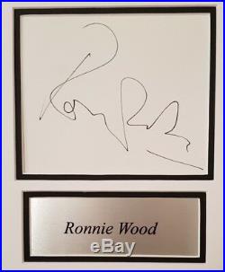 RONNIE WOOD Signed 16x12 Photo Display THE ROLLING STONES COA