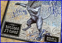 Rare Authentic Rolling Stones Signed Lp Cover 4 Autographed Bridges To Babylon