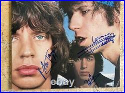 Rare Authentic Rolling Stones Signed Record Cover 5 Autographed Black And Blue