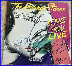 Rare Authentic Rolling Stones Signed Record Cover 5 Autographed Love You Love