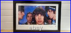 Rare Rolling Stones Signed Lithograph Black And Blue
