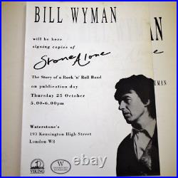 Rare Signed Bill Wyman Stone Alone (Rolling Stones) 1st Edn in D/J 1990