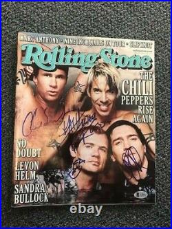 Red Hot Chili Peppers Signed Rolling Stone By 4 Autographed Auto Bas Not Psa #2
