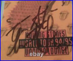 Rip Charlie Watts Rolling Stones Drums Signed Autograph Voodoo Lounge Tour Pass