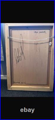 Rob Bishop Mick Jagger Signed Numbered Framed Artwork Rolling Stones
