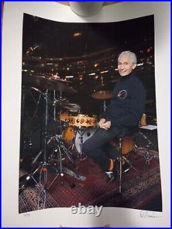 Rob Shanahan Charlie Watts Hand Signed Numbered Giclee On Paper Rolling Stones