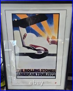 Rolling Stones 1972 American Tour Poster Plate Signed and Numbered