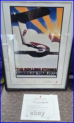 Rolling Stones 1972 American Tour Poster Plate Signed and Numbered
