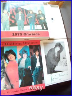 Rolling Stones 1975 Onwards Box w Ron Wood Story Photo Book Signed Card Creation