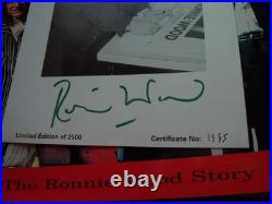 Rolling Stones 1975 Onwards Box w Ron Wood Story Photo Book Signed Card Creation