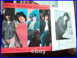 Rolling Stones 1975 Onwards Box w Ron Wood Story Photo Book Signed Card Creation