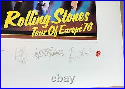 Rolling Stones 1976 Tour Of Europe 1994 Litho Poster Signed & Numbered N/m