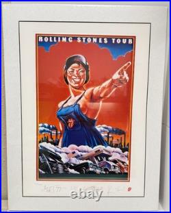 Rolling Stones 1978 US Tour Lithograph 1994 Plate Signed 3009/5000 COA 17.5x23.5