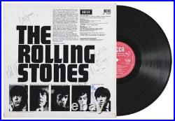 Rolling Stones (5) Jagger, Richards, Jones, Watts & Wyman Signed Album Cover BAS