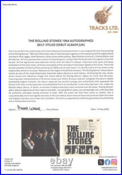 Rolling Stones (5) Jagger, Richards, Jones, Watts & Wyman Signed Album Cover BAS